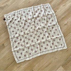 Vintage Warden Brooks, Ltd Silk Scarf‎ Hand rolled Made in Italy 25.5” x 25.5”